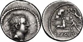 L. Livineius Regulus.. AR Denarius, 42 BC
