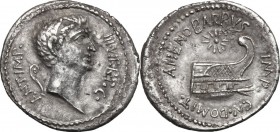 Mark Antony. Fourrée Denarius, 41-40 BC