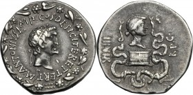 Mark Antony and Octavia.. AR Cistophoric Tetradrachm, 39 BC, Ephesus mint, Ionia