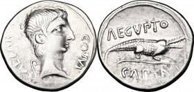 Augustus (27 BC-14 AD) .. AR Denarius, contemporary imitation, Eastern Europe, uncertain tribe