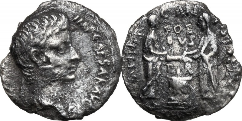 Augustus (27 BC - 14 AD). AR Denarius. C. Antistius Vetus moneyer. Struck ca. 16...