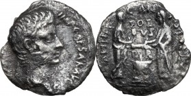Augustus (27 BC - 14 AD).. AR Denarius. C. Antistius Vetus moneyer. Struck ca. 16-15 BC