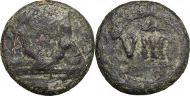 Time of Tiberius (14-37).. AE Spintria (Erotic Tessera)