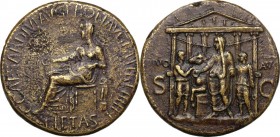 Caligula (37-41).. AE Sestertius, Rome mint, 40-41 AD