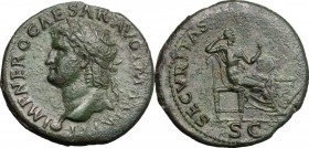 Nero (54-68).. AE Dupondius, Lugdunum mint