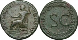 Vespasian (Divus, died 79).. AE Sestertius, struck under Titus, 80-81 AD