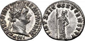 Domitian (81-96).. AR Denarius, Rome mint, 90-91 AD