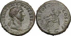Trajan (98-117).. AE Sestertius, 98-99 AD