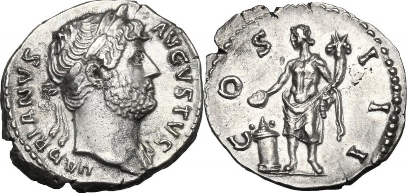 Hadrian (117-138). AR Denarius, 125-128 AD. D/ HADRIANVS AVGVSTVS. Laureate bust...