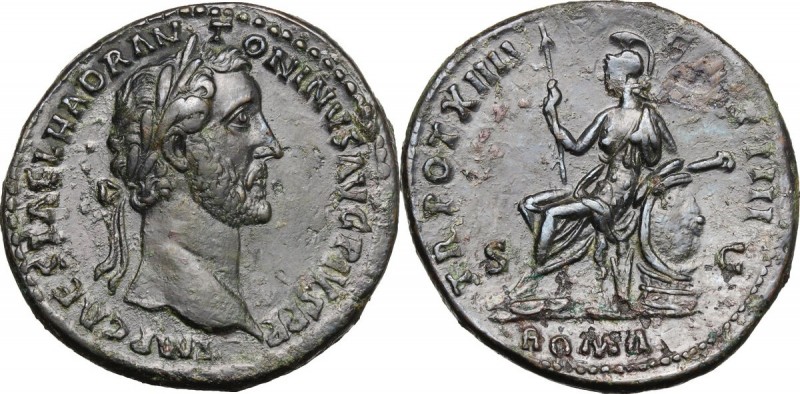 Antoninus Pius (138-161). AE Sestertius, 150-151 AD. D/ IMP CAES T AEL HADR ANTO...