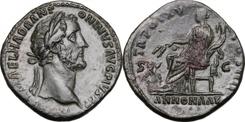 Antoninus Pius (138-161). AE Sestertius, 151-152 AD. D/ IMP CAES T AEL HADR ANTO...