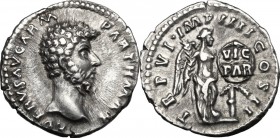 Lucius Verus (161-169).. AR Denarius, 166 AD