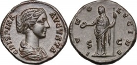 Crispina, wife of Commodus (died 183 AD).. AE Dupondius, Rome mint