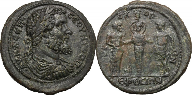 Septimius Severus (193-211). AE 39 mm. Ephesos mint, Ionia. D/ •AV•K•Λ•CЄΠ•CЄOVH...