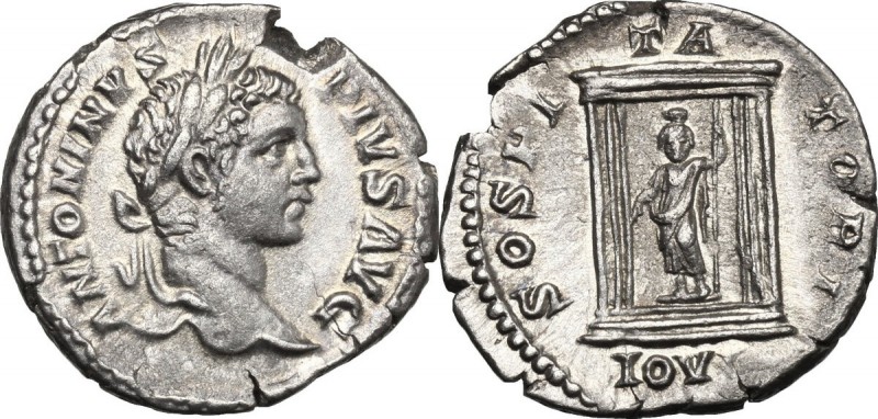 Caracalla (198-217). AR Denarius, 206-209 AD. D/ ANTONINVS PIVS AVG. Laureate yo...