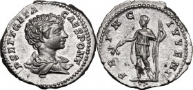 Geta as Caesar (198-209).. AR Denarius, Rome mint