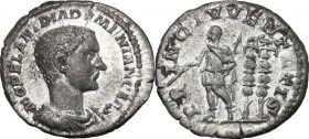 Diadumenian as Caesar (217-218).. AR Denarius