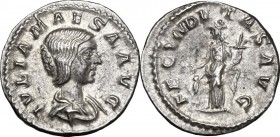 Julia Maesa, sister of Julia Domna (died 225 AD).. AR Denarius