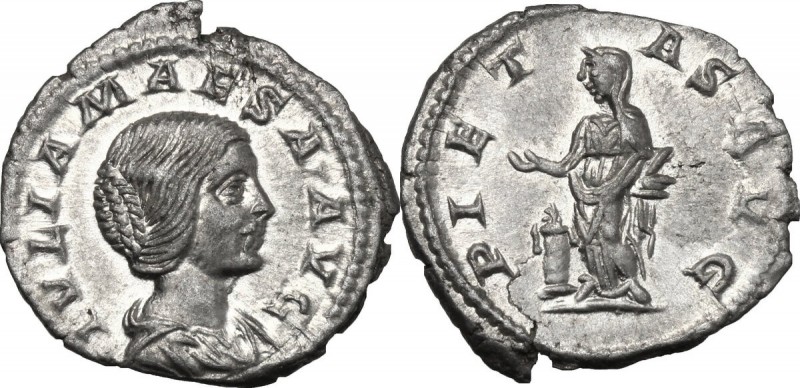 Julia Maesa, sister of Julia Domna (died 225 AD). AR Denarius, Rome mint, 218-22...