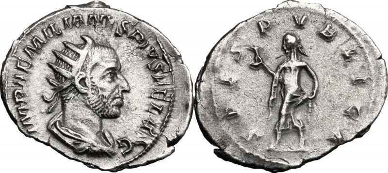 Aemilian (253 AD). AR Antoninianus, Rome mint. D/ IMP AEMILIANVS PIVS FEL AVG. R...