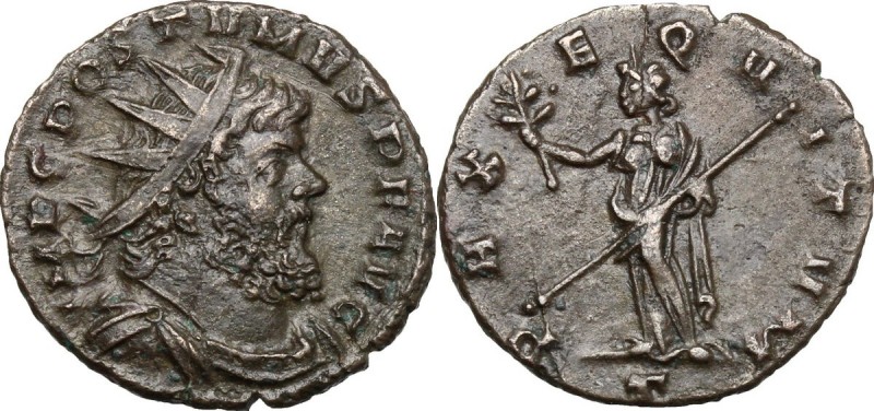 Aureolus (Romano-Gallic Usurper, 268-269). BI Antoninianus in the name of Postum...