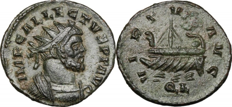 Allectus (293-296). AE Quinarius, Londinium mint. D/ IMP C ALLECTVS PF AVG. Radi...