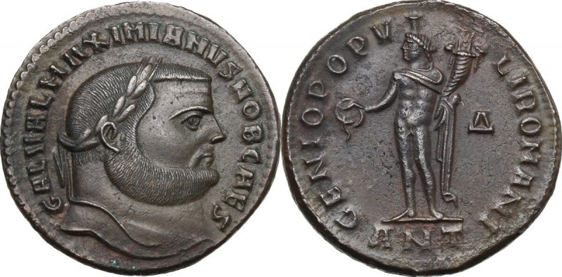 Galerius as Caesar (293-305). AE Follis, Antioch mint. D/ GAL VAL MAXIMIANVS NOB...