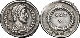 Procopius (Usurper, 365-366).. AR Siliqua, Nicomedia mint