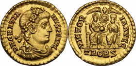 Gratian (367-383).. AV Solidus, Treveri mint, 375-378 AD