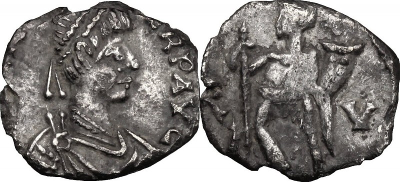 Zeno (474-491). AR 1/2 Siliqua, Ravenna mint. D/ [DN ZENO P]ERP AVG. Pearl-diade...