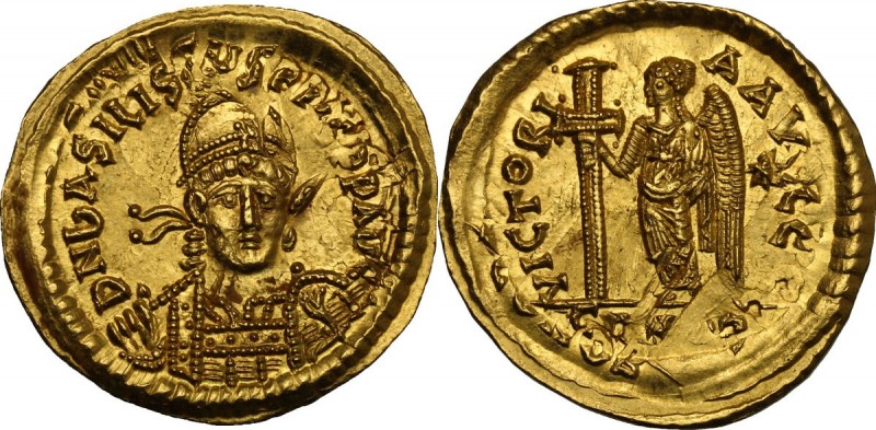 Basiliscus (475-476). AV Solidus, Constantinople mint. D/ DN bASILIS-CVS PP AVG....