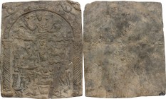 Danubian limes.. Cast lead mystic plaque. Dacia and Moesia, 3rd-4th century AD