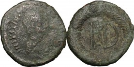Ostrogothic Italy, Mathasunta (536-540). AE Half Follis, in the name of Justinian I, Ravenna mint