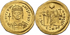 Justinian I (527-565).. AV Solidus, Constantinople mint