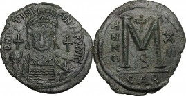 Justinian I (527-565).. AE Follis, Carthage mint
