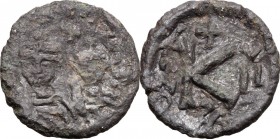 Heraclius (610-641).. AE Half Follis, Ravenna mint
