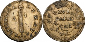 Ancona.  Repubblica Romana (1797-1799). Due baiocchi