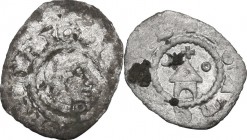 Bergamo.  Comune a nome di Federico II di Svevia Imperatore (Sec. XIII-XIV). Mezzo denaro, 1282-1290