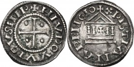 Milano.  Ludovico II il Giovane, Re d'Italia (855-875). Denaro piano
