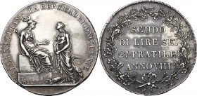 Milano.  Repubblica Cisalpina (II periodo: 1800-1802). Scudo da sei lire, A. VIII (1800)