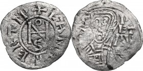 Roma.  Giovanni IX (897-898) con Lamberto (898-900). Denaro antiquiore