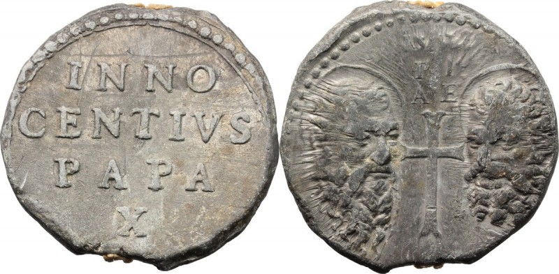 Roma. Innocenzo X (1644-1655), Giovanni Battista Pamphili. Bolla. D/ INNO / CENT...