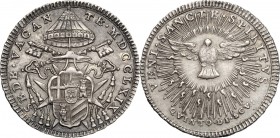 Roma.  Sede Vacante (1769), Camerlengo Cardinale Carlo Rezzonico. Quinto di scudo o doppio giulio