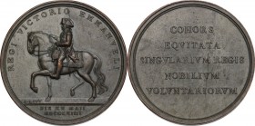 Vittorio Emanuele I (1802-1821).. Medaglia 1814, per la Guardia Nobile a cavallo in occasione del ritorno del Re a Torino