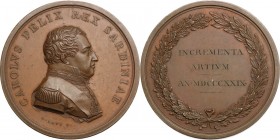 Carlo Felice (1765-1831).. Medaglia premio 1829