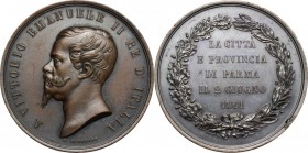 Vittorio Emanuele II  (1820-1878).. Medaglia 1861