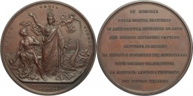 Umberto I (1878-1900).. Medaglia 1881 per la Mostra di Agricoltura, Industria ed Arte in Milano