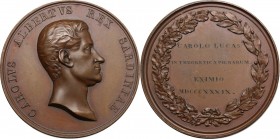 Umberto I (1878-1900). Medaglia 1888 a ricordo di Carlo Alberto