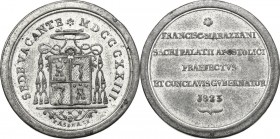 Sede Vacante (1823).. Medaglia emessa dal Prefetto dei Sacri Palazzi Apostolici e Governatore del Conclave Monsignore Francesco Marazzani Visconti (pr...
