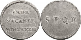 Sede Vacante (1823). Medaglia emessa dai Conservatori della Città di Roma